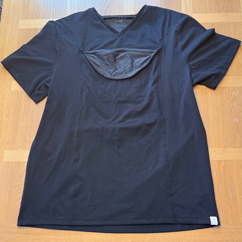 Lalabu infant carrying Black V-Neck Men's Shirt. Never worn.